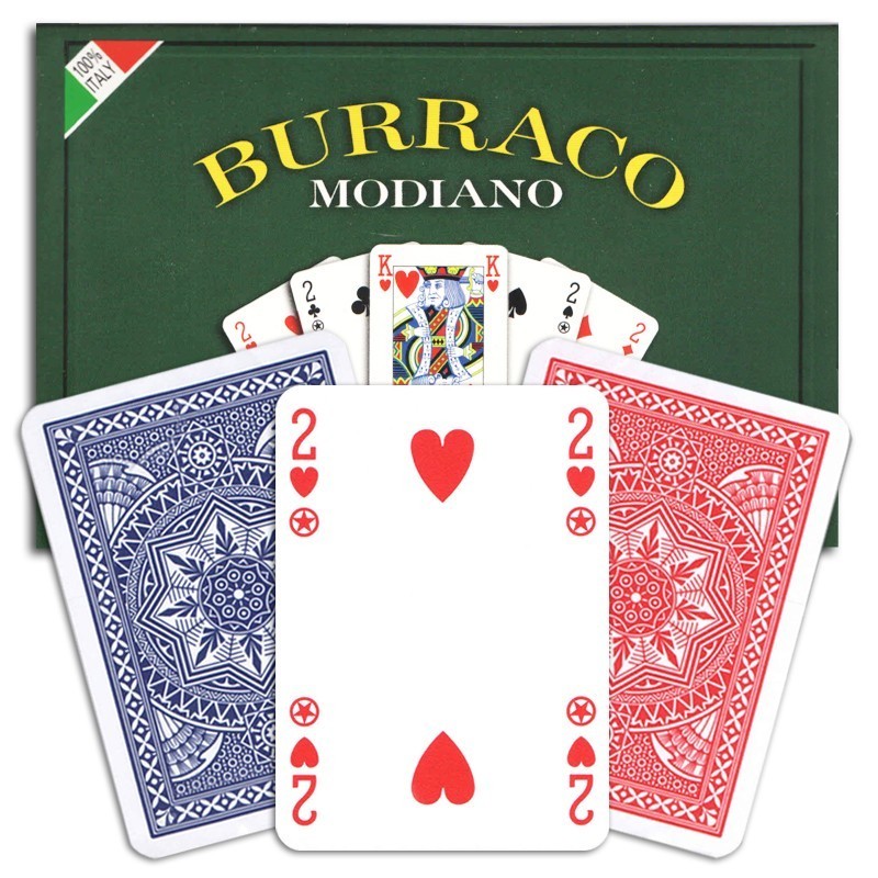 Modiano - Carte Burraco Torneo 100% Plastica confezione sa 2 mazzi