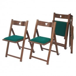 Set of 4 Chairs Poker solid...