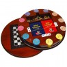 Set Nut 120 Chips, Mother Of Pearl Chess Checkers Cards Dice Modiano